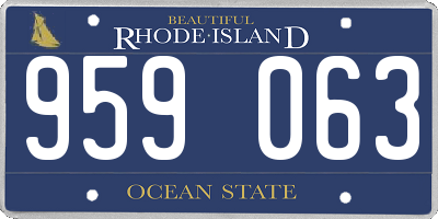 RI license plate 959063