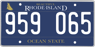 RI license plate 959065