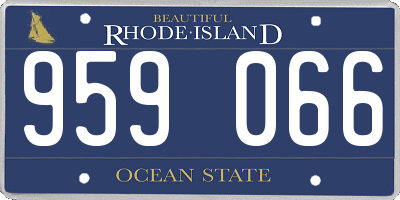 RI license plate 959066