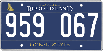 RI license plate 959067