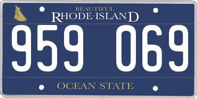 RI license plate 959069
