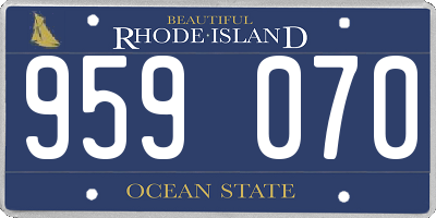 RI license plate 959070
