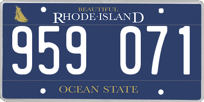 RI license plate 959071