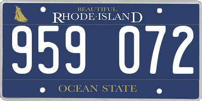 RI license plate 959072
