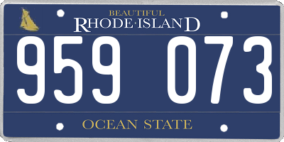 RI license plate 959073