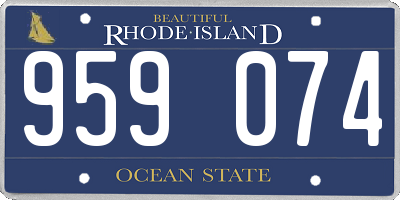 RI license plate 959074