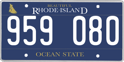 RI license plate 959080
