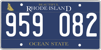 RI license plate 959082