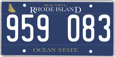 RI license plate 959083