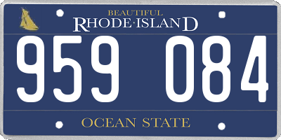 RI license plate 959084