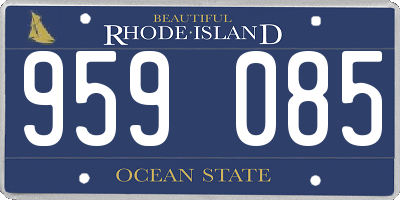 RI license plate 959085