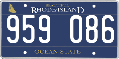 RI license plate 959086