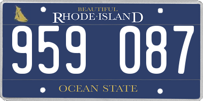 RI license plate 959087