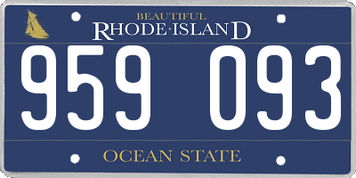 RI license plate 959093