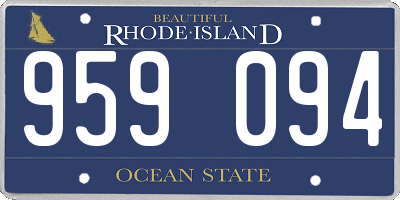 RI license plate 959094