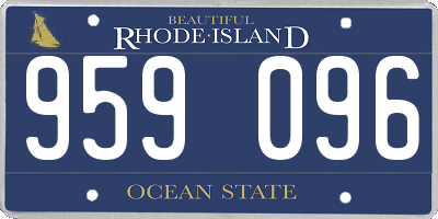 RI license plate 959096