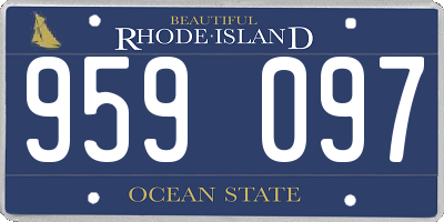RI license plate 959097