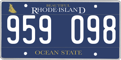 RI license plate 959098