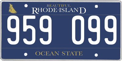 RI license plate 959099