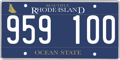 RI license plate 959100