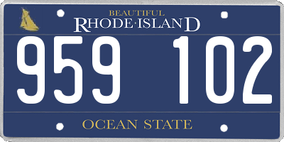 RI license plate 959102