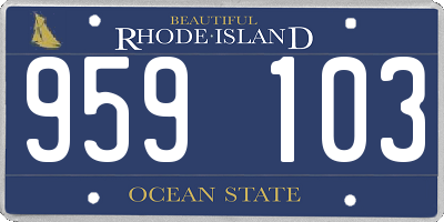 RI license plate 959103