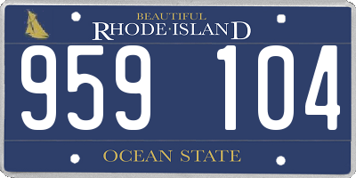 RI license plate 959104