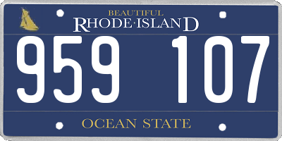 RI license plate 959107