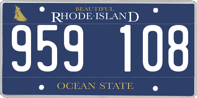 RI license plate 959108