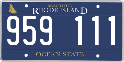 RI license plate 959111