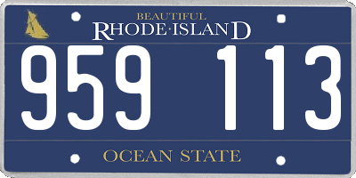 RI license plate 959113