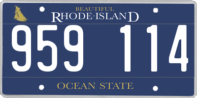 RI license plate 959114
