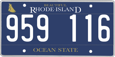 RI license plate 959116