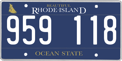 RI license plate 959118