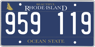 RI license plate 959119
