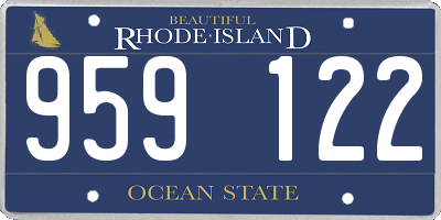 RI license plate 959122