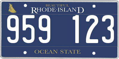 RI license plate 959123