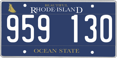 RI license plate 959130