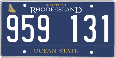 RI license plate 959131