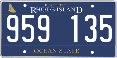 RI license plate 959135
