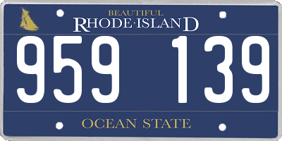 RI license plate 959139