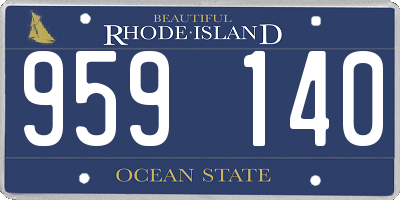 RI license plate 959140