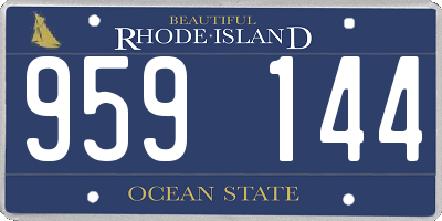 RI license plate 959144