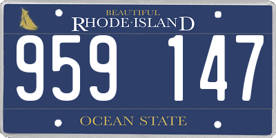 RI license plate 959147