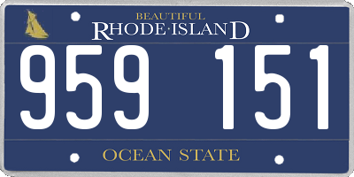 RI license plate 959151