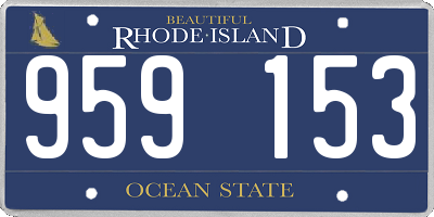 RI license plate 959153