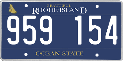 RI license plate 959154