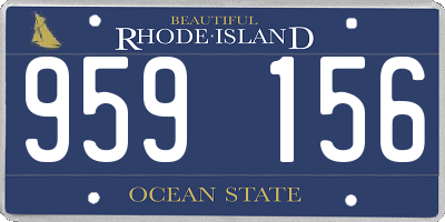 RI license plate 959156