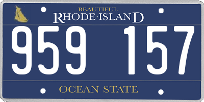 RI license plate 959157