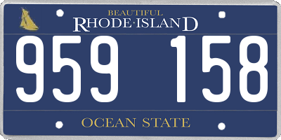 RI license plate 959158